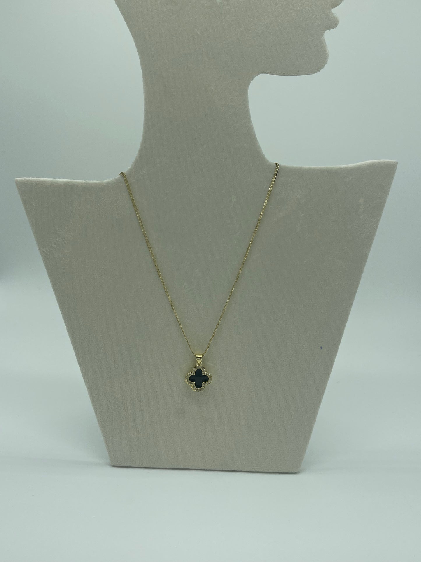 24” Black Clover Necklace
