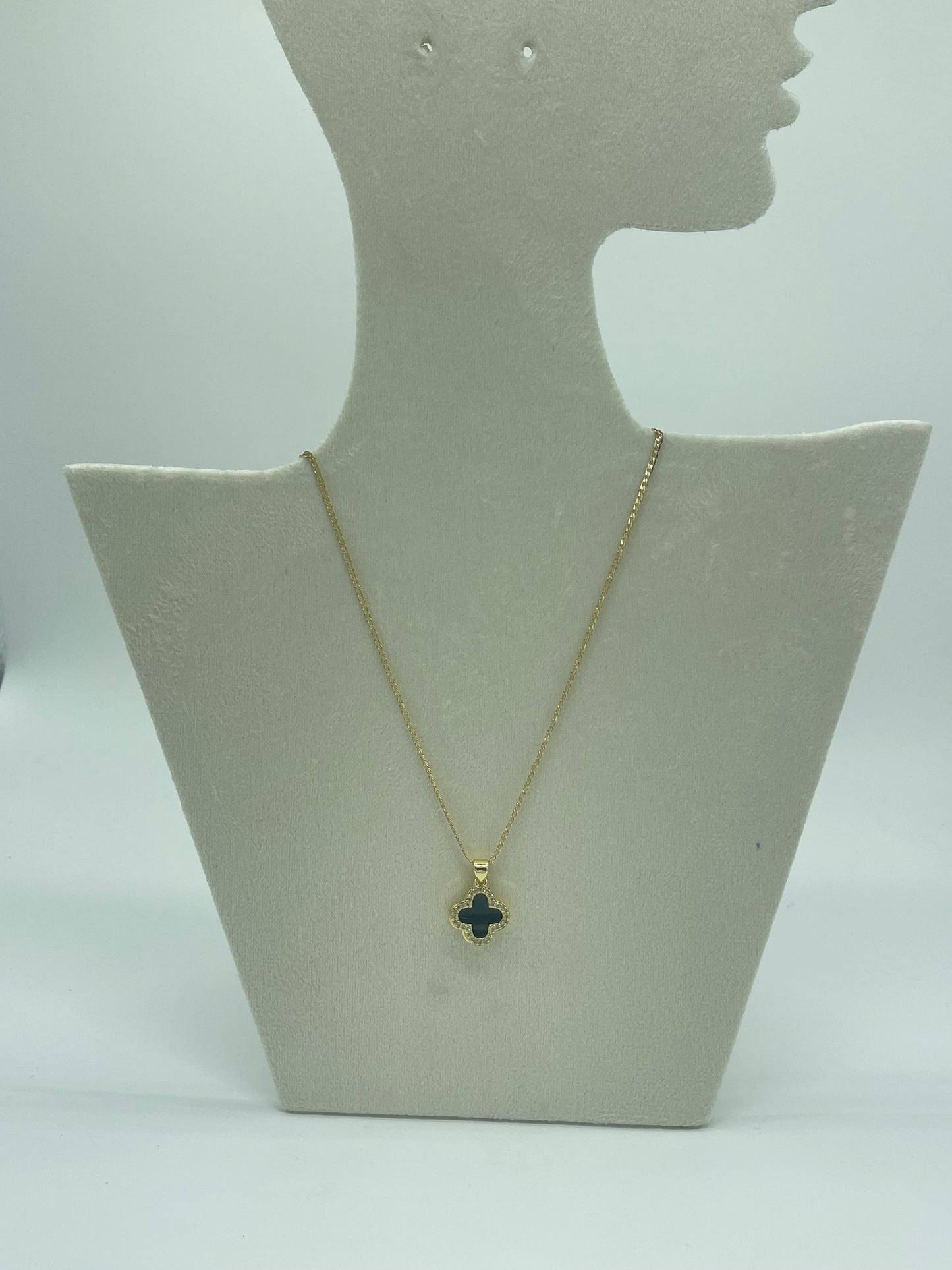 24” Black Clover Necklace